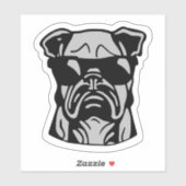 Bulldog in de schaduw sticker (Vel)