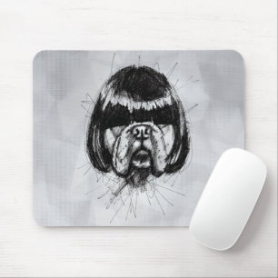 Bulldog in een Pruik (Stijl 4) Schone Kunst Muismat