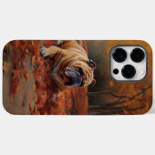Bulldog in herfst laat Herfst inspireren Case-Mate iPhone Case (Achterkant (horizontaal))