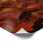 Bulldog in herfst laat Herfst inspireren Perfect Poster (Hoek)