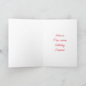 Bulldog in Santa Hat Gepersonaliseerde Kerstmis Kaart (Binnen)