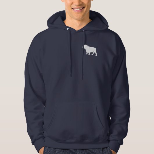 Bulldog in Silhouette Hoodie (Voorkant)
