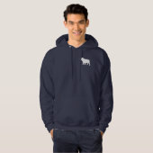 Bulldog in Silhouette Hoodie (Voorkant volledig)