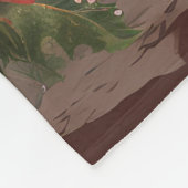 Bulldog in Sneeuw Kerstmis Fleece Deken (Hoek)