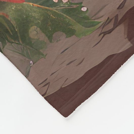 Bulldog in Sneeuw Kerstmis Fleece Deken (Hoek)