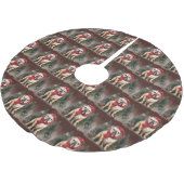 Bulldog in Sneeuw Kerstmis Kerstboom Rok (Gekanteld)