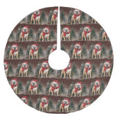 Bulldog in Sneeuw Kerstmis Kerstboom Rok (Voorkant)