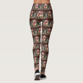 Bulldog in Sneeuw Kerstmis Leggings (Achterkant)