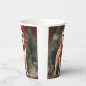 Bulldog in Sneeuw Kerstmis Papieren Bekers (Links)