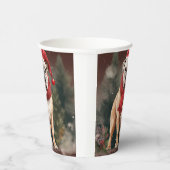 Bulldog in Sneeuw Kerstmis Papieren Bekers (Rechts)