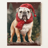 Bulldog in Sneeuw Kerstmis Planner (Achterkant)