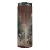 Bulldog in Sneeuw Kerstmis Thermosbeker (Achterkant)