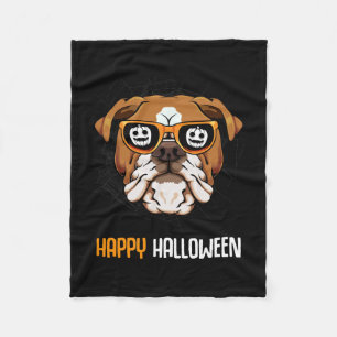 Bulldog In Sungles Lazy Halloween Kostuum Hond Fleece Deken
