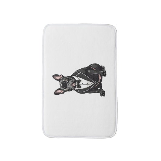 Bulldog in Tuxedo Badmat (Voorkant Verticaal)
