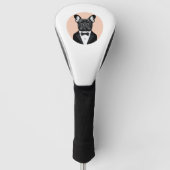 Bulldog in Tuxedo Golfheadcover (Voorkant)