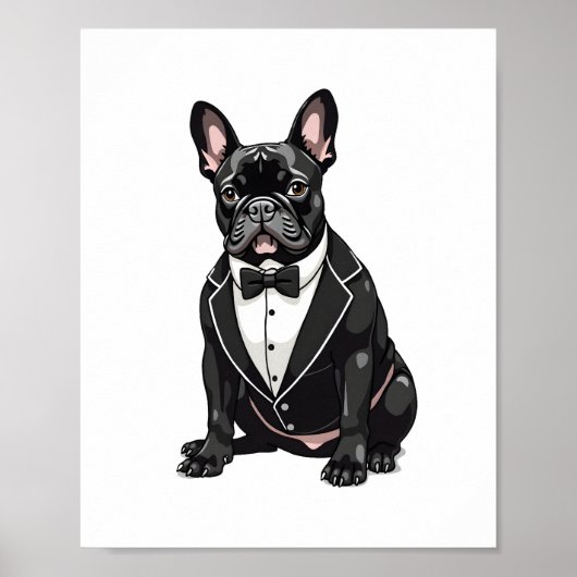 Bulldog in Tuxedo Poster (Voorkant)