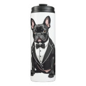 Bulldog in Tuxedo Thermosbeker (Voorkant)