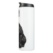 Bulldog in Tuxedo Thermosbeker (Geroteerd rechts)