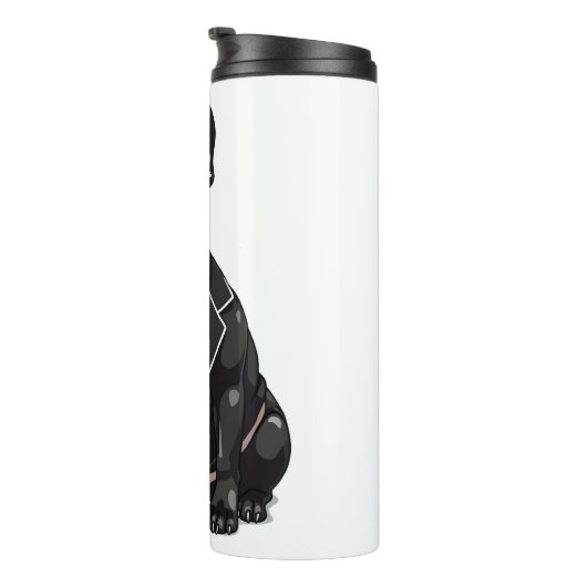 Bulldog in Tuxedo Thermosbeker (Geroteerd rechts)