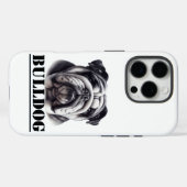 Bulldog in zwart-wit Case-Mate iPhone case (Achterkant (horizontaal))