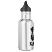 Bulldog in zwart & wit waterfles (Links)