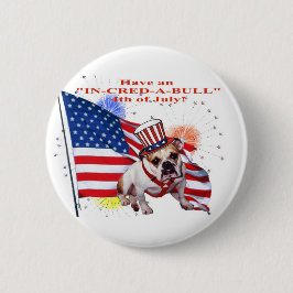 Bulldog - Independence Day Celebration Ronde Button 5,7 Cm