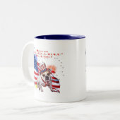 Bulldog - Independence Day Celebration Tweekleurige Koffiemok (Voorkant links)