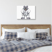 Bulldog jiu jitsu | achtergrondkleur kiezen canvas afdruk (Insitu (Slaapkamer))