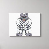 Bulldog jiu jitsu | achtergrondkleur kiezen canvas afdruk (Voorkant)