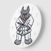 Bulldog jiu jitsu | achtergrondkleur kiezen grote klok (Hoek)