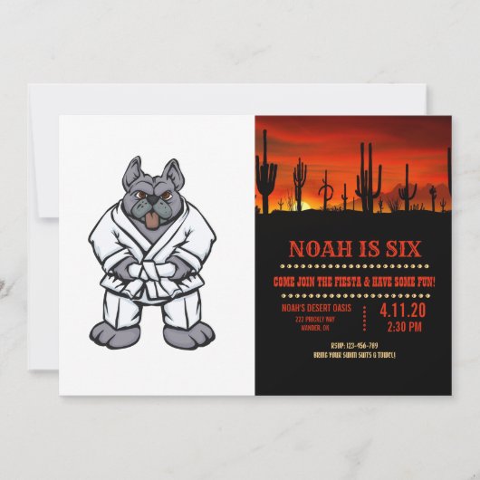 Bulldog jiu jitsu | achtergrondkleur kiezen kaart (Voorkant)