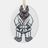 Bulldog jiu jitsu | achtergrondkleur kiezen keramisch ornament (Rechts)
