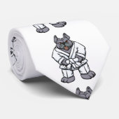 Bulldog jiu jitsu | achtergrondkleur kiezen stropdas (Opgerold)