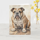 Bulldog Kaart (Gele Bloem)