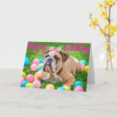 Bulldog Kaart (Gele Bloem)