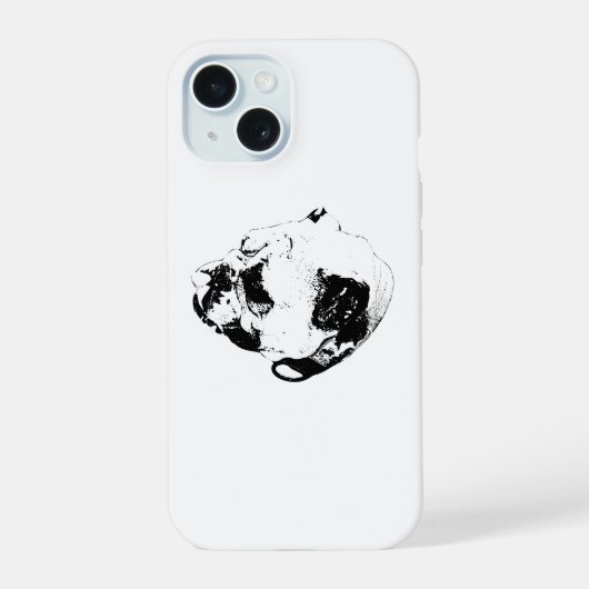 Bulldog Kalm Gemoed iPhone 15 Case (Achterkant)