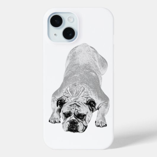 Bulldog Kalmerende Winterstemming Case-Mate iPhone Case (Achterkant)