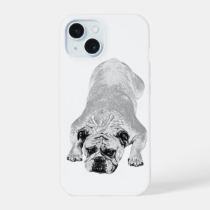 Bulldog Kalmerende Winterstemming iPhone 15 Case