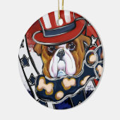 Bulldog Keramisch Ornament (Links)