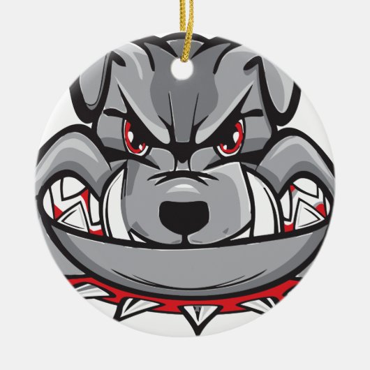 bulldog keramisch ornament (Voorkant)