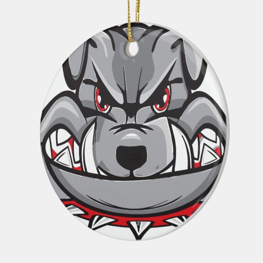 bulldog keramisch ornament (Links)