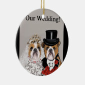 Bulldog Keramisch Ornament (Rechts)