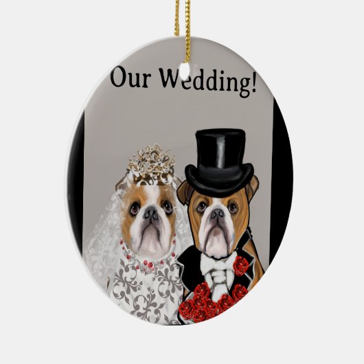 Bulldog Keramisch Ornament (Rechts)