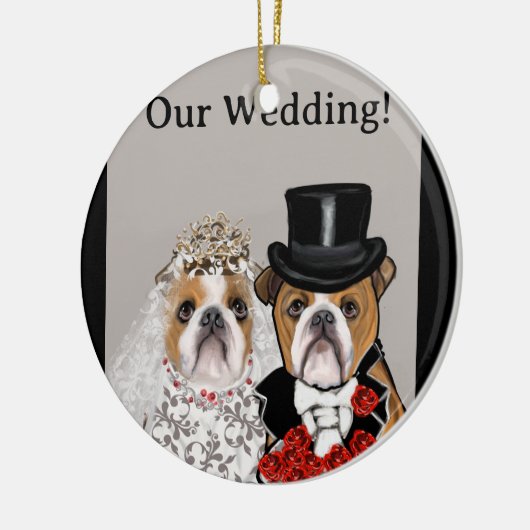 Bulldog Keramisch Ornament (Links)