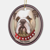 Bulldog Keramisch Ornament (Links)