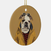 Bulldog Keramisch Ornament (Rechts)