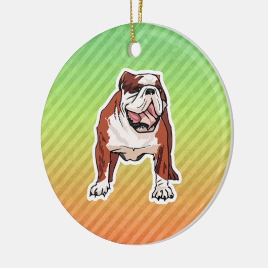 Bulldog Keramisch Ornament (Links)