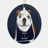 BULLDOG KERAMISCH ORNAMENT (Links)