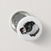 Bulldog Kersen Speld Ronde Button 3,2 Cm (Voorkant /achterkant)