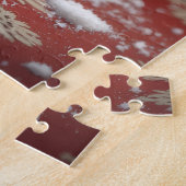 Bulldog Kerst Kunst Legpuzzel (Zijkant)